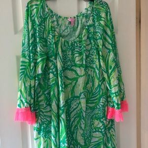 Pink and green Lilly Pulitzer cover up